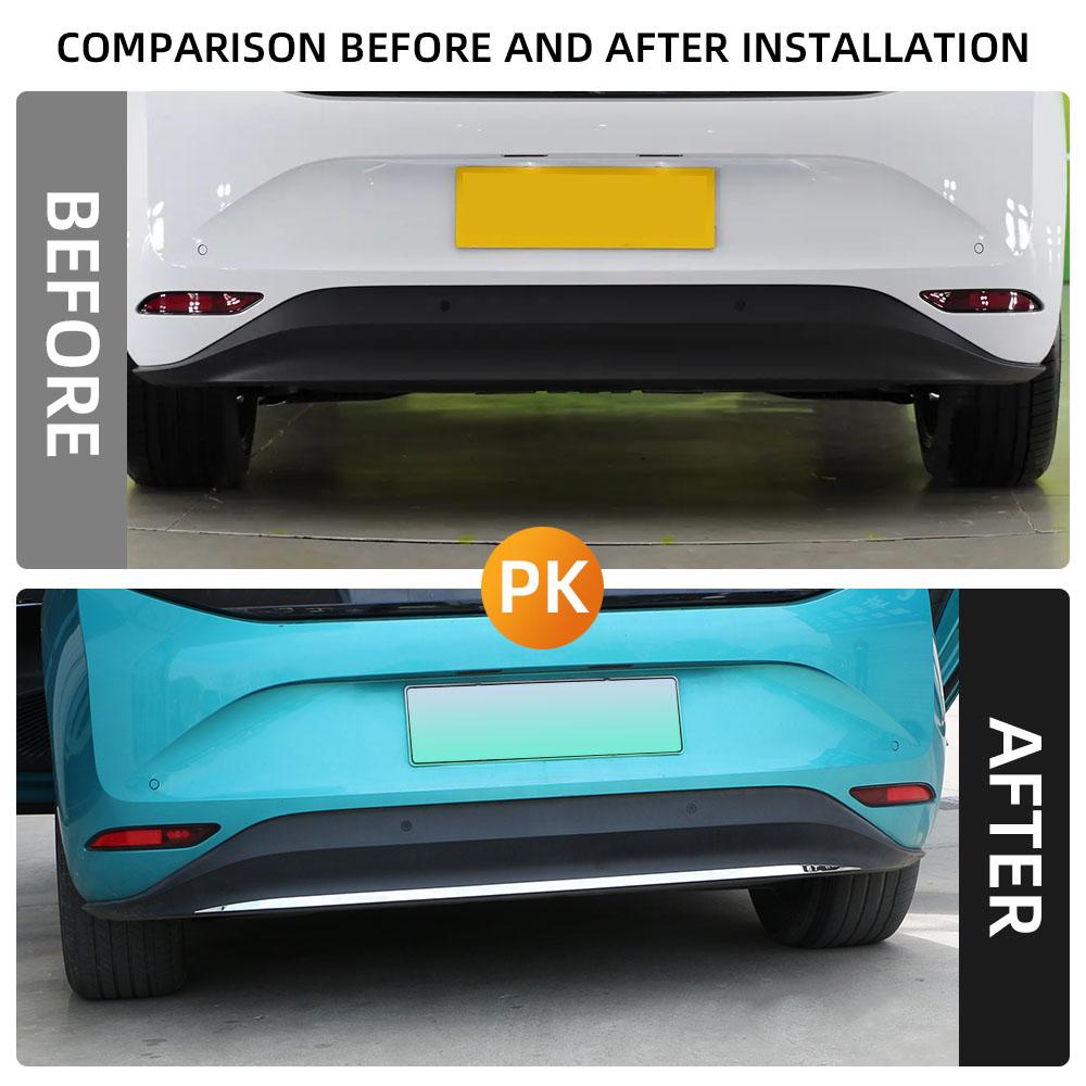 Для Volkswagen ID.3 VW ID 3 ID3 2021-2023 Задний бампер Декоративная накладка Молдинг Крышка Аксессуары для стайлинга автомобиля Наружная наклейка