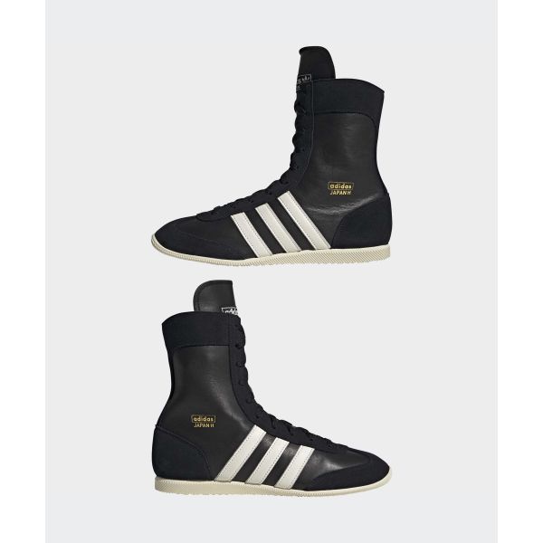 adidas Япония Высокие Черные Молочные Женские Кроссовки Основной Черный Кремово-Белый JS4036