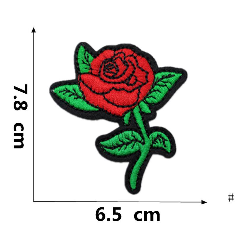 Вышитая термоаппликация из ткани «Роза и цвет сливы» для украшения одежды