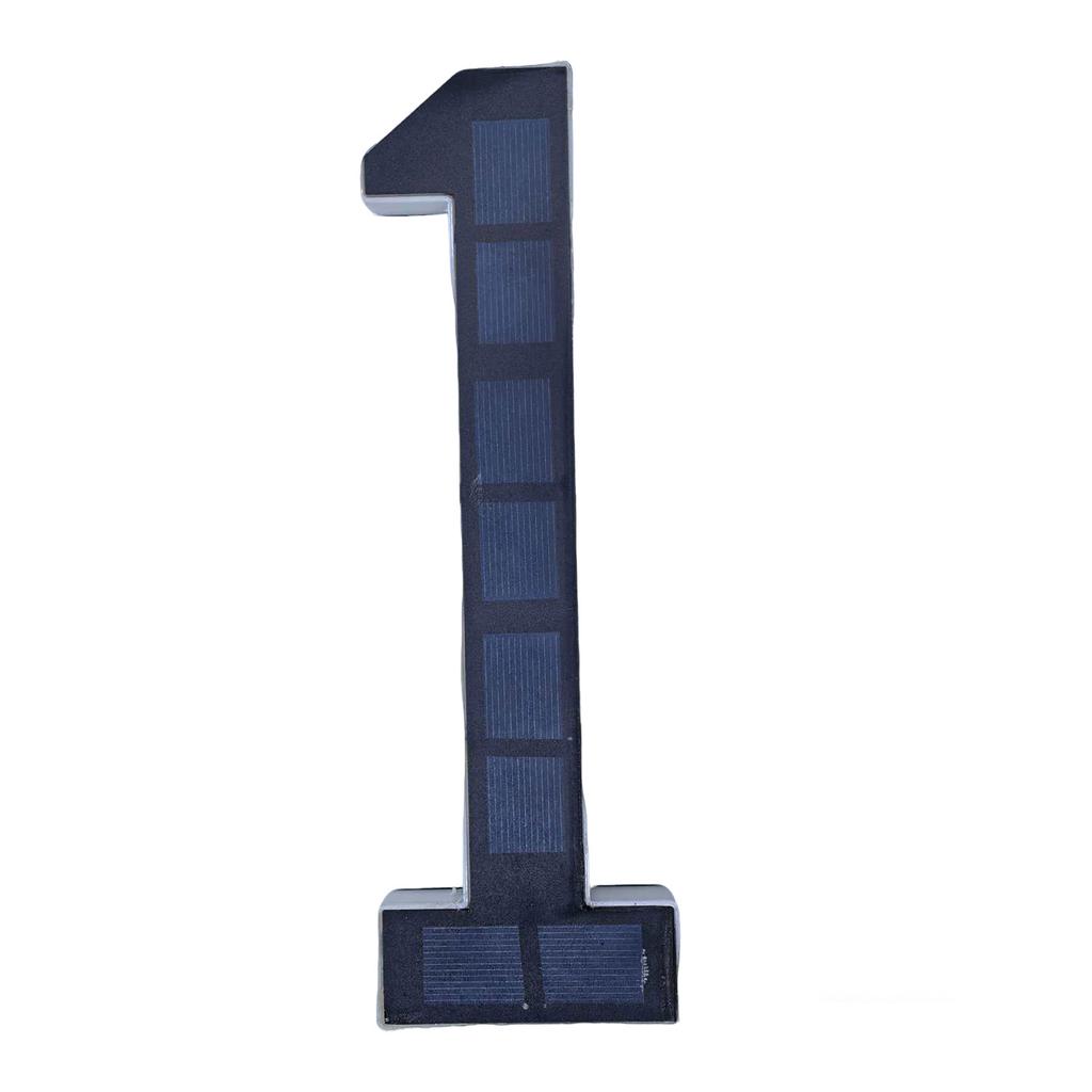 12cm 4.7in Solar House Numbers for Outside  1000mah Light Up LED Address Numbers  IP65 Waterproof Illuminated Modern Address Sign with Dusk to Dawn