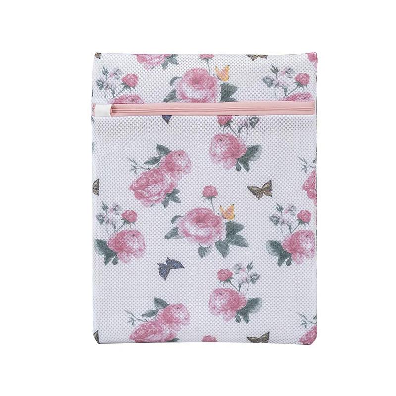 Новейший мешок для белья с принтом роз, мешки для стирки нижнего белья, сумки для защиты нижнего белья, сумка для стирки, дорожный портативный органайзер для белья