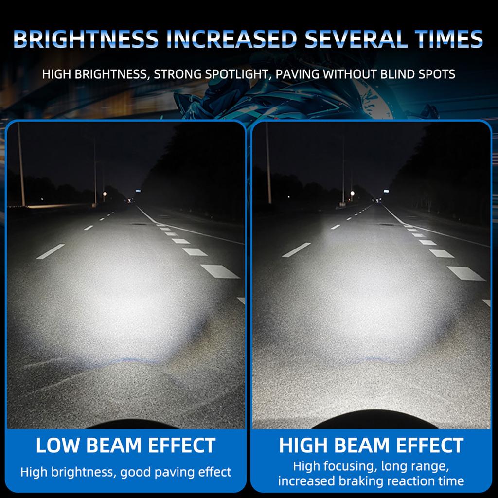 Светодиодные лампы H4 BA20D P15D для мотоциклетной фары Canbus Hi/Lo Beam 12SMD Сверхяркий дневной ходовой свет для мотоцикла, скутера