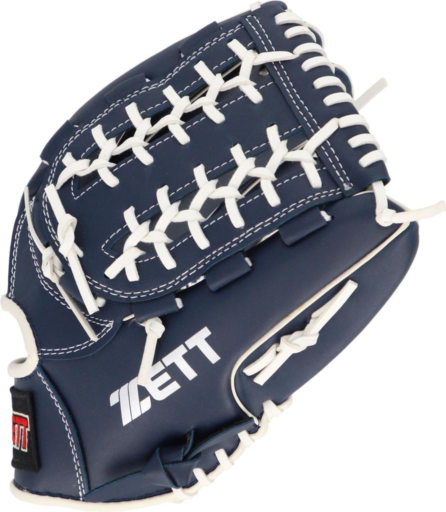 ZETT Catch Ball with Shock Absorbing School Age and BDG2012V Glove, Beginner's, Pads, 11.5-inch (Elementary Up), Right-Handed Throw, Blue,