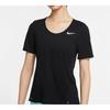 Nike Женский топ для бега City Sleek Dri-Fit с коротким рукавом, черный CU3235-010