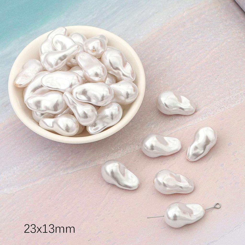 Геометрическая форма имитация жемчуга из АБС-пластика, бусины с прямым отверстием, браслет «сделай сам», ювелирные аксессуары