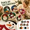 Рождественский набор для вышивки гладью (punch needle) с пряжей для DIY