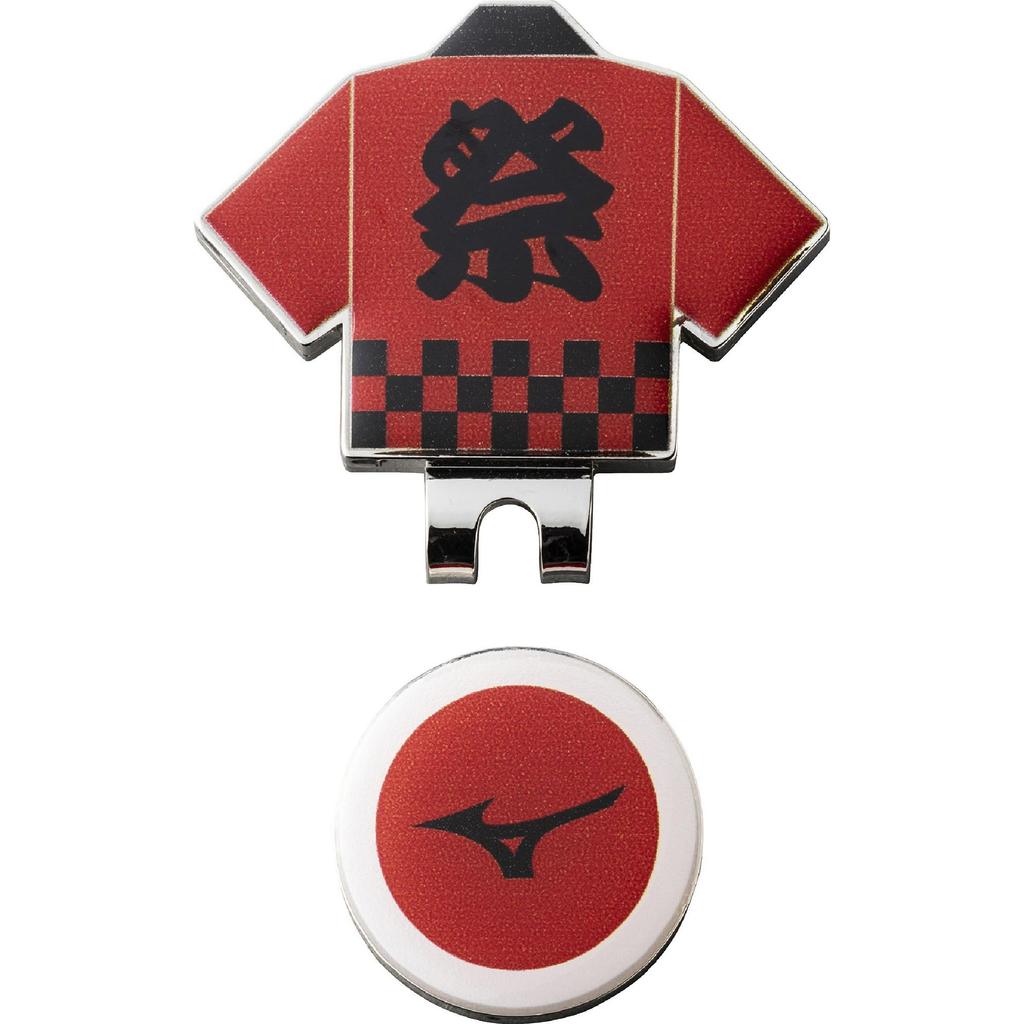 MIZUNO Golf Ball Marker HAPPI COLLECTION Unisex Red 5LGD2527