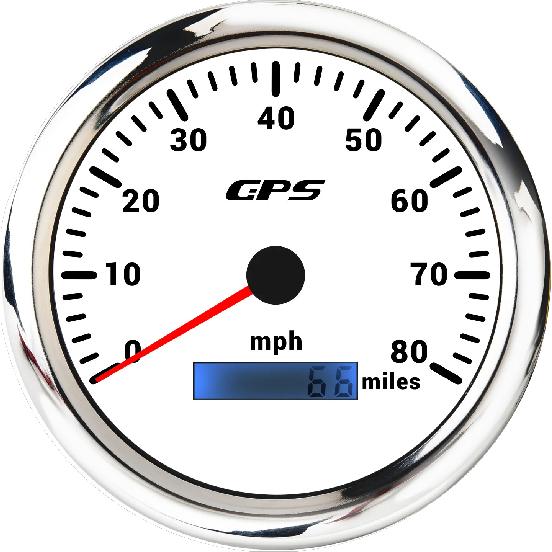110MM GPS Speedometer 60/120/200kmh 80MPH For Motorcycle Boat Car Truck Speed Gauge Meter 7 Colors Backlight With GPS Antenna