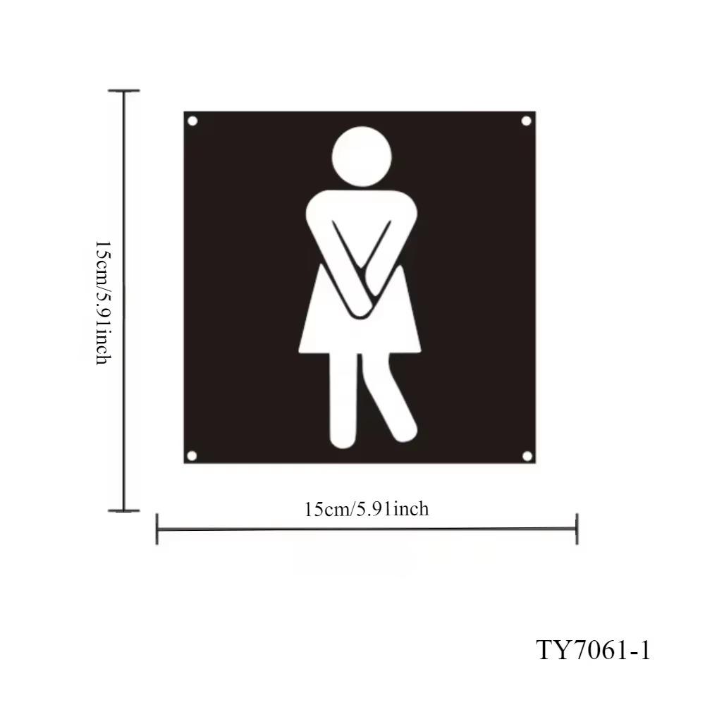 Шикарный акриловый знак для ванной комнаты - 3D-индикатор двери туалета для ресторанов, кафе и торговых центров - знак для мужской и женской ванной комнаты
