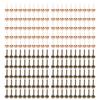 200pcs Mini Brads 8mm Round Head DIY Handcraft Electroplating Process Light Gold Bronze Brass Fasteners for Punk Box