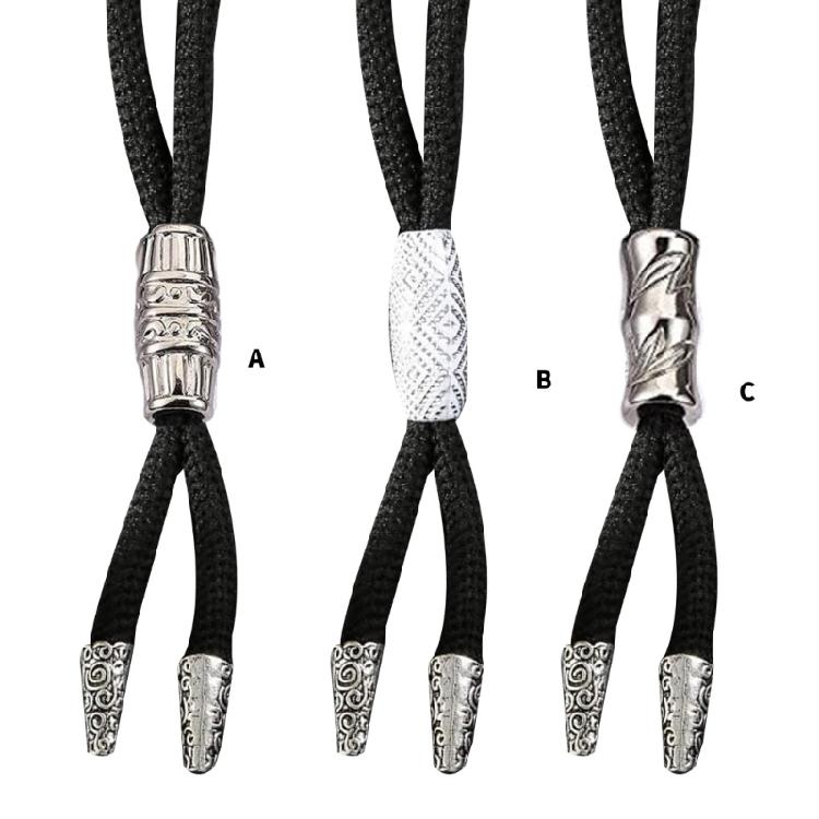 Плетеный шнурок-трубка Боло-галстук Резной кулон Ковбойский галстук-чокер