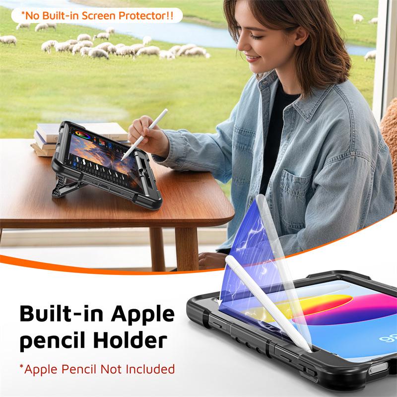 Чехол-книжка со скрытой подставкой для iPad 10-го/11-го поколения Pro 11, противоударный ремешок