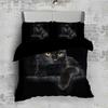Duvet Cover Set Black Cat Print Bedding Set Soft Comfortable Duvet Cover For Bedroom Guest Room 1*Duvet Cover 2*Pillowcase