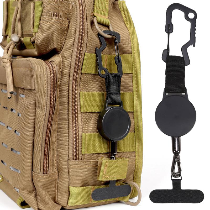 Безопасный выдвижной противоугонный шнурок для смартфона с карабином, противопадежная страховка для пеших походов, велоспорта, альпинизма, ремешок, держатель для телефона