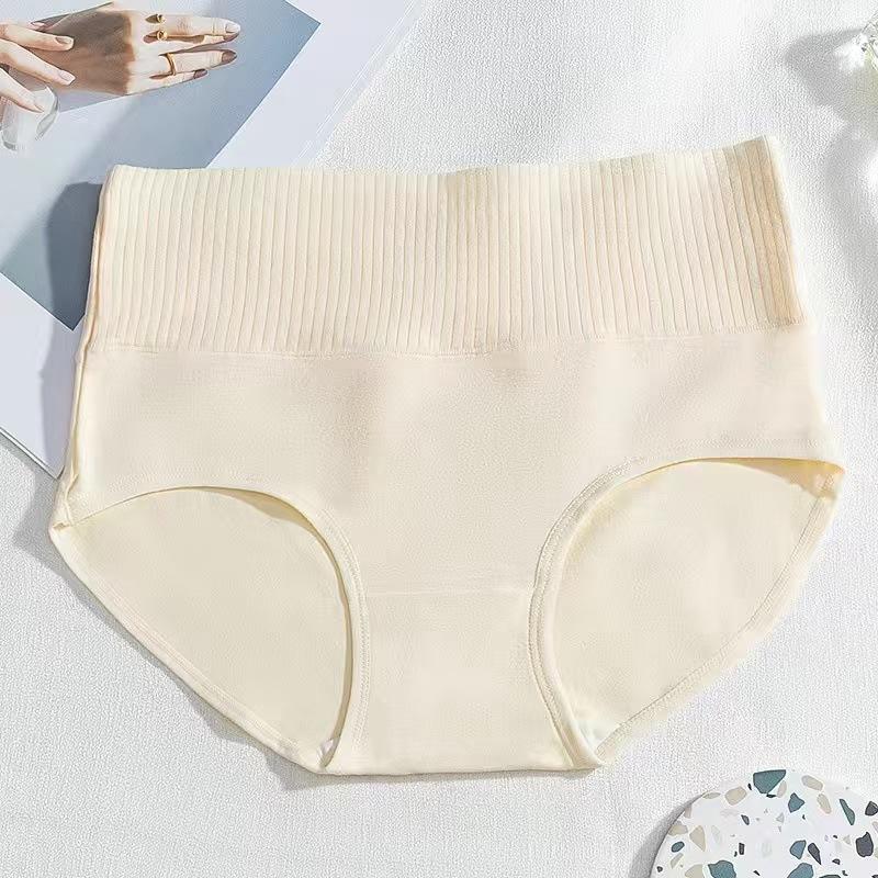 Large Size Women High Waist Cotton Belly Lift Full Cotton Crotch Comfortable Breathable Triangle Underwear