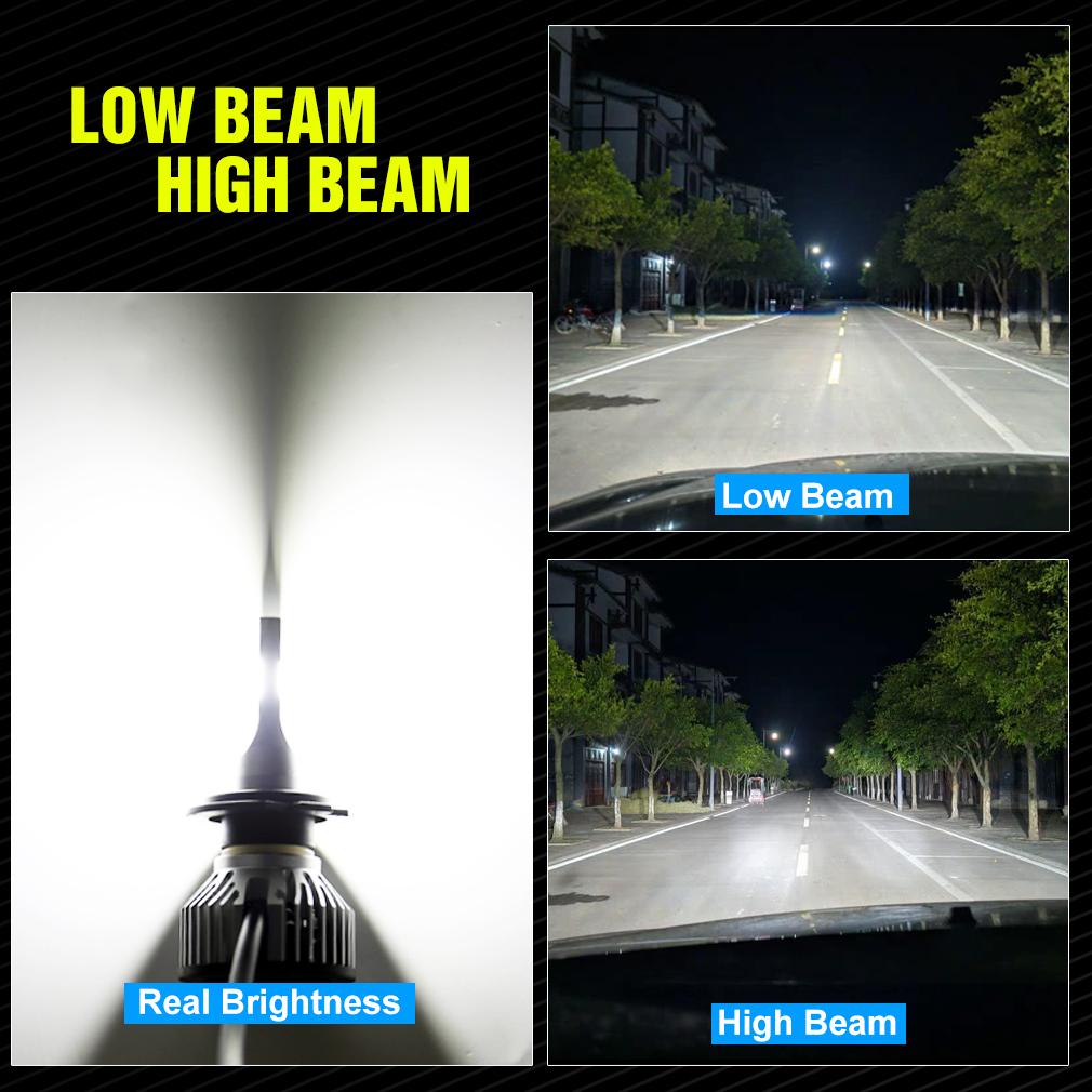 2 шт. супер яркие 15000LM H4 светодиодные автомобильные лампы H7 H8 H11 H1 9005 9006 9007 9008 HB3 HB4 HB5 H13 светодиодные фары мини-автомобильные лампы 12 В CANBUS