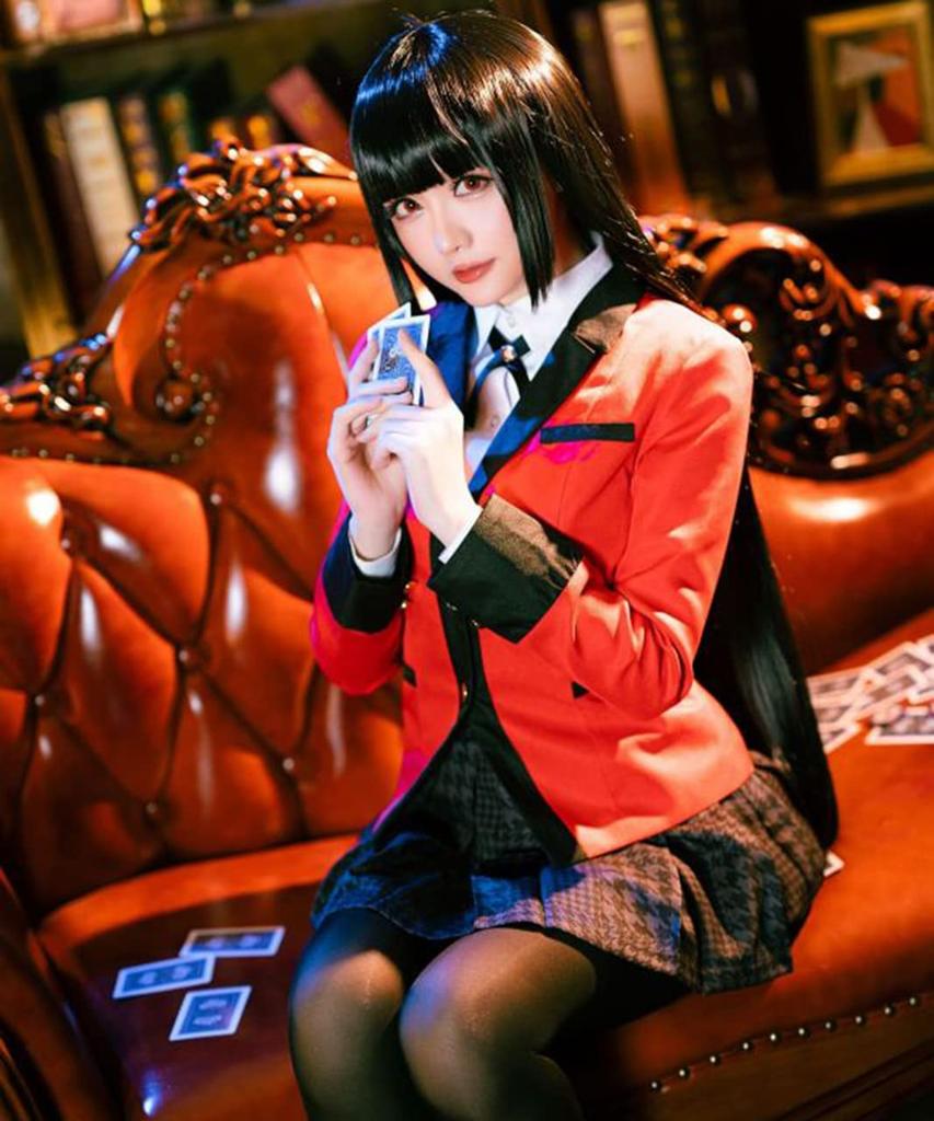 Kakegurui Yumeko Jabami Style парик маскировка косплей костюм аниме [milky time] (M)
