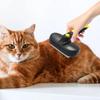 Щетка для вычесывания шерсти кошек, массажная расческа для питомцев, гребень для ухода, щетка для длинношерстных кошек с кнопкой для сброса шерсти, для душа, спа, ванной комнаты, дома, салона, путешествий