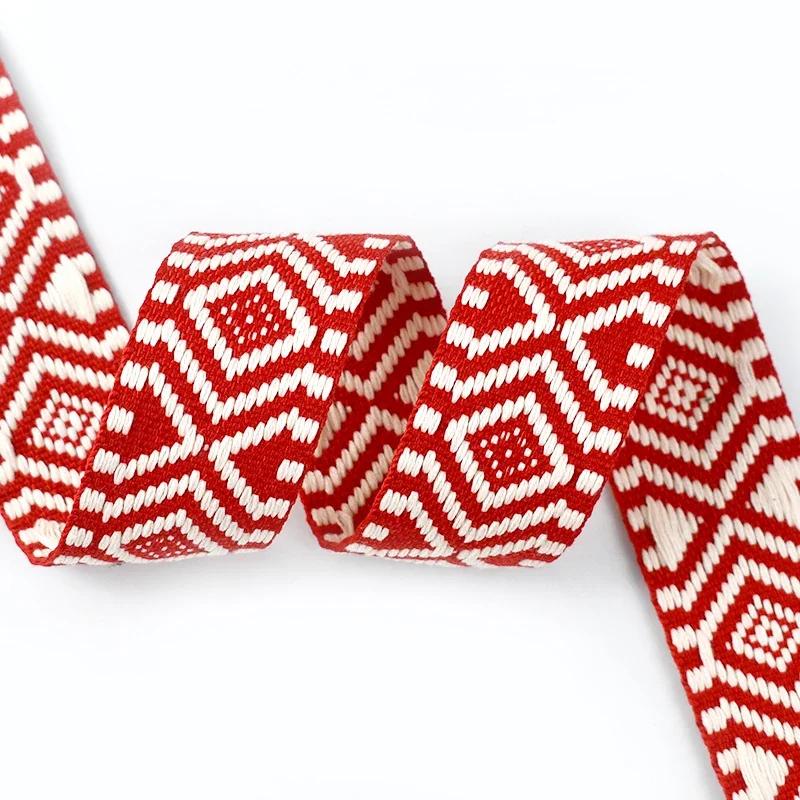 Meetee 2-10M 38мм Жаккардовая Полиэстер Хлопок Лента Стропа Ремень для Сумки Холщовой Декоративная Косая Лента Аксессуары для Шитья