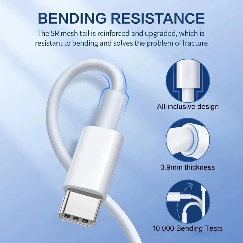 Кабель USB Type C к USB C, 100 Вт, USB-C PD QC 4,0, провод для быстрой зарядки, зарядное устройство для iPhone 15, Samsung, Xiaomi, кабель USBC Type-C