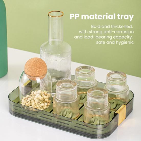 Пластина для хранения чайной посуды Yousheng, поднос для хранения воды, прямоугольный простой современный сливной дизайн, съемный держатель для чайной чашки для домашнего использования