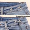 Four Pointed Star Waist Buckle Adjustable Belt Buckles New Jeans Buttons  Dress Decoration
