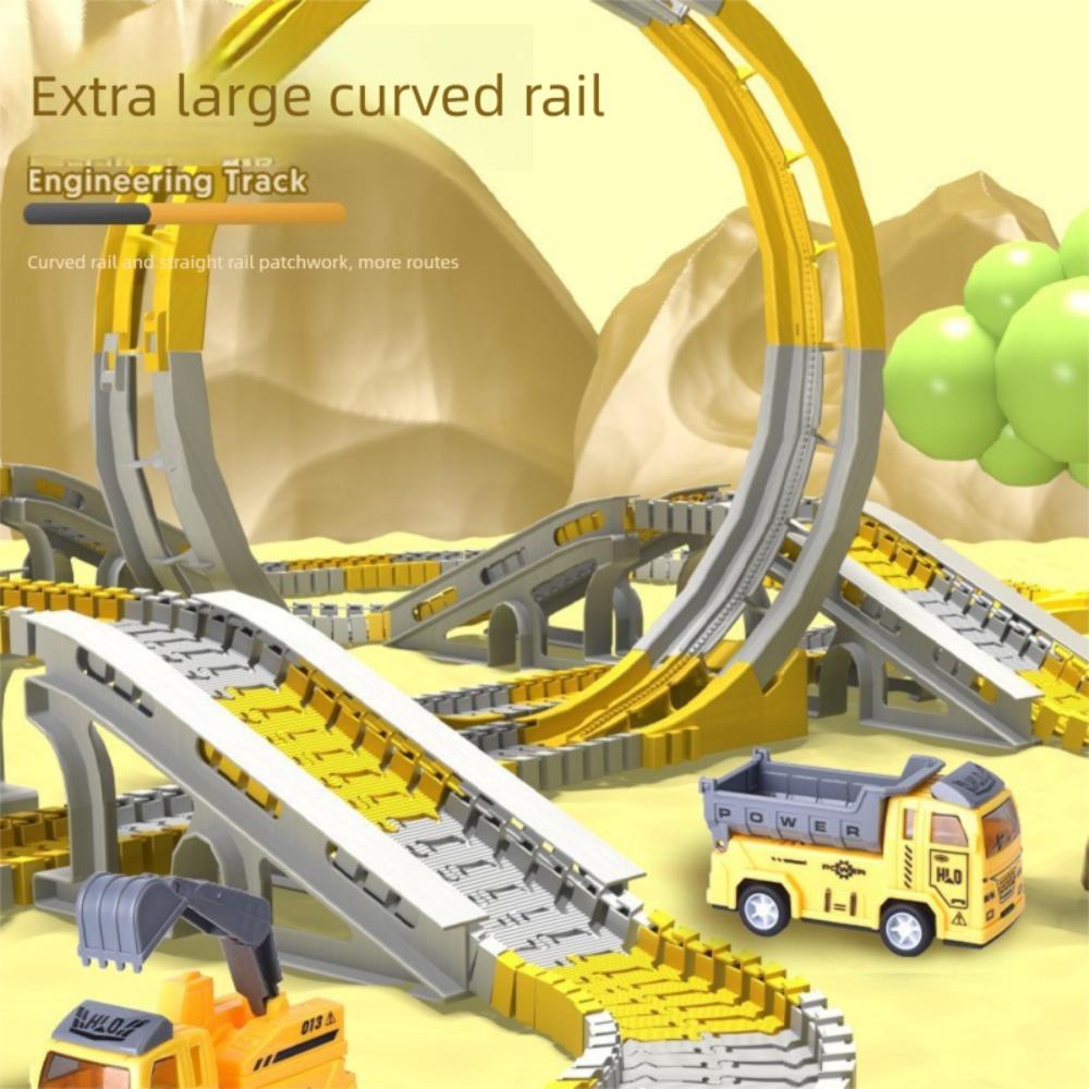 Желтый Белый Железнодорожные Игрушки 146/231 Деталей Набор Игрушек Железнодорожный Вагон Новый Набор Гоночного Трека Сделай Сам Дети