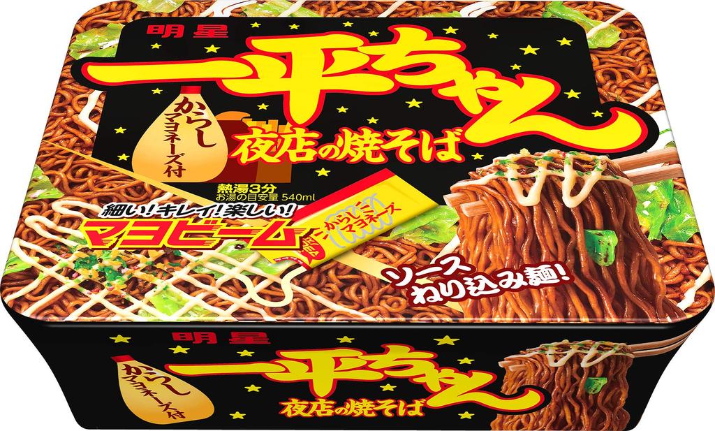 Myojo Ippei-chan Ночной рынок Якисоба, в ассортименте 3 вкуса, 12 штук