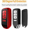 Sindeda For Honda Key Fob Cover With Leather Keychain,Soft TPU Full Cover Protection,Key Fob Case Compatible Honda Accord Civic CRV Pilot Odyssey