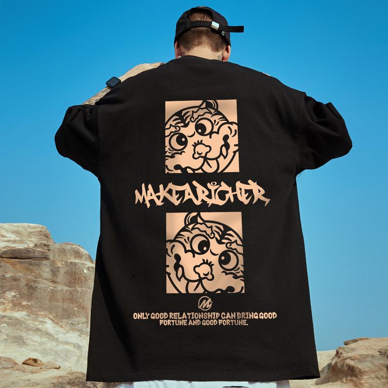 ZAZOMDE Fashion Oversized Tshirts Bear Print Unisex TShirt Summer Hip Hop Loose Tee High Street Tops Short Sleeve Cotton Clothing