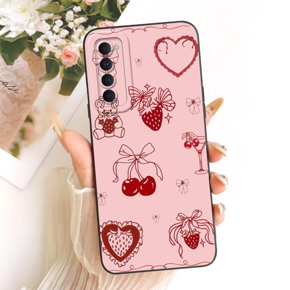 Cute Printed Phone Case For OPPO Reno4 Pro / Reno4 Soft Silicone Shockproof Cases For Oppo Reno 4 4Pro 4G Covers Bumpers