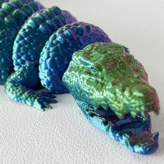 3D Printed Crocodile Toy Articulated Crocodile Ornament with Moveable Joints Anxiety Relief