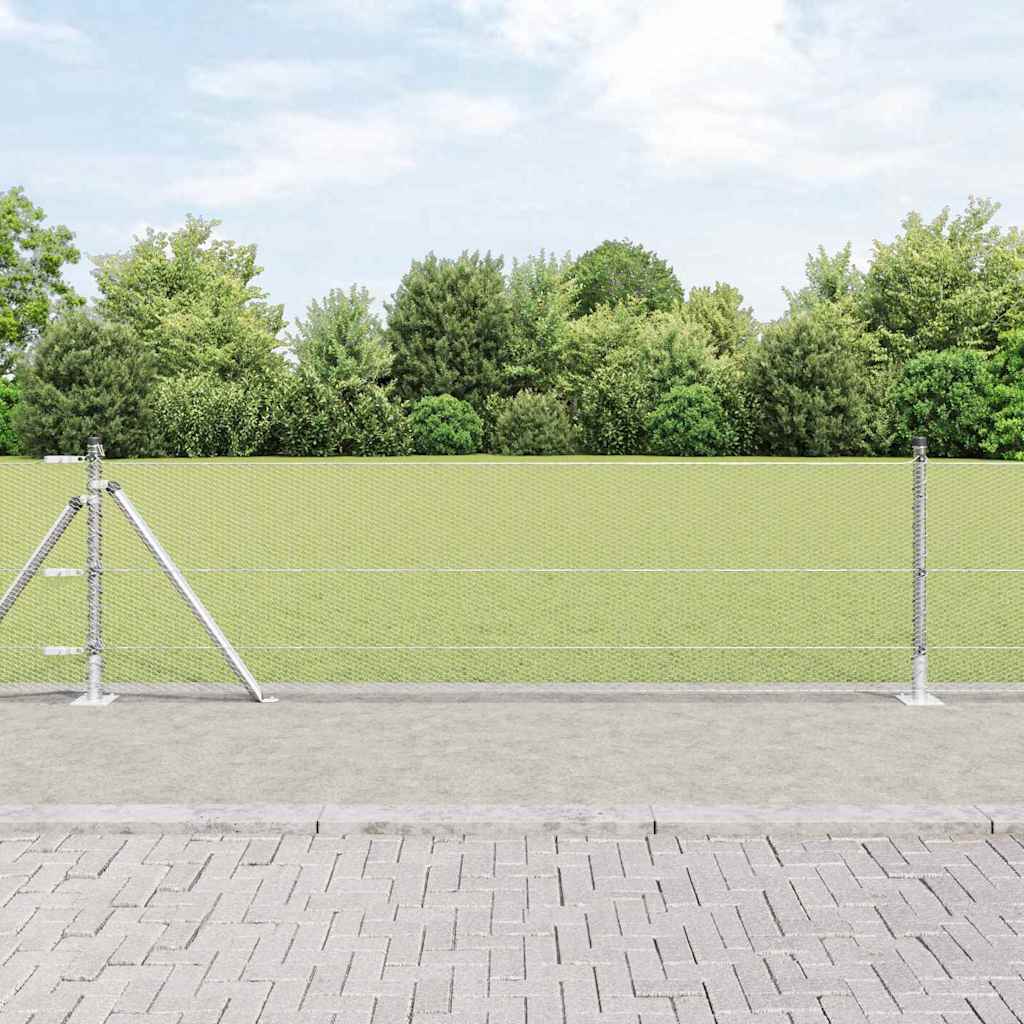 Welded Wire Fence with Concrete Foundation 10 x 0.6 m (W x H)