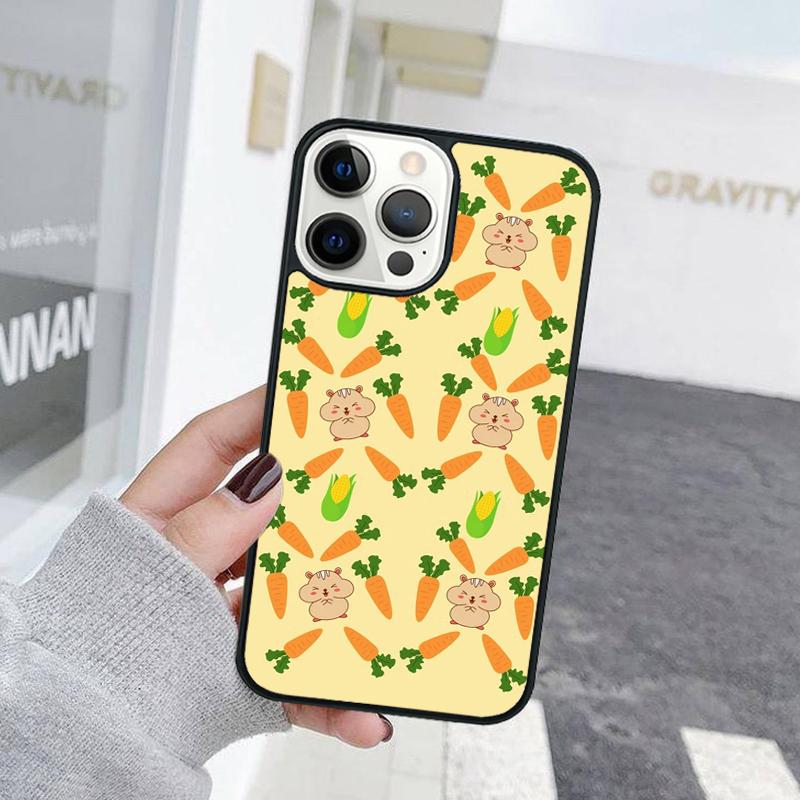 Милый Мультяшный Чехол для Телефона с Рисунком Морковки Для iPhone 17 Air 15 16 Чехол 11 13 14 Pro Max 12 Plus Max Fundas