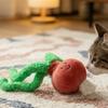 Плюшевая пищащая игрушка для кошек, имитирующая лук, с издающим звук колокольчиком, интерактивная игрушка для котят, для чистки зубов, износостойкая игрушка для кошек