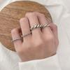 Vintage Minimalist 925 Sterling Silver Adjustable Ring for Women