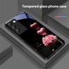 Чехол для телефона из закаленного стекла Pink Rose Blossoms для Y72 33S 11 03 36 96 Lite 35 16 Iqoo 12 V40 SE 5G 29 40 21 30 X80 Pro Vivo