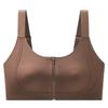 Wirefree Summer Thin Sports Vest: Front-Zip, Uplift, Anti-Sag Bra for Large Busts