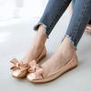 Flat Shoes for Women 2024 New Butterfly-knot Soft Egg Roll Flat Shoes Suare Toe Shallow Ballet Shoes Loafers Women Ladies Shoes