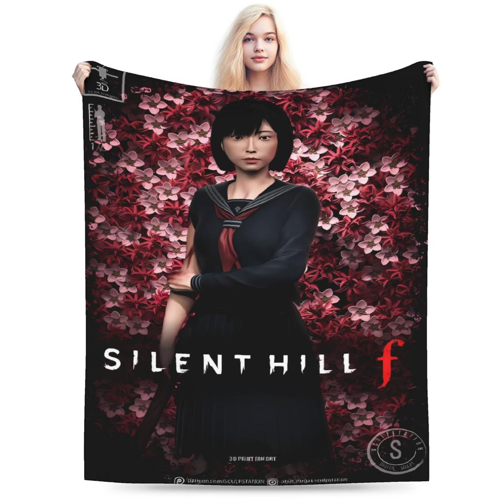 Одеяло Silent Hill F Игра ужасов Путешествия Офис Фланелевое Постельное Белье Пледы Для Гостиной Теплое Мягкое Качественное Покрывало Идея для Подарка
