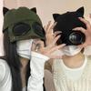 Милая бейсболка с кошачьими ушками для женщин и мужчин, забавные солнцезащитные очки-авиаторы, снэпбек, солнцезащитная шляпа, унисекс, однотонная, хип-хоп, кепки с козырьком