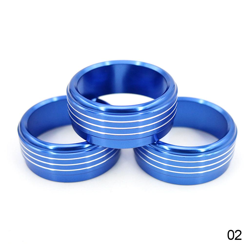 3Pcs/Set Car Styling AC Adjustment Knob Decorative Ring For Subaru Forester Impreza XV Crosstrek WRX Levorg Auto Accessories