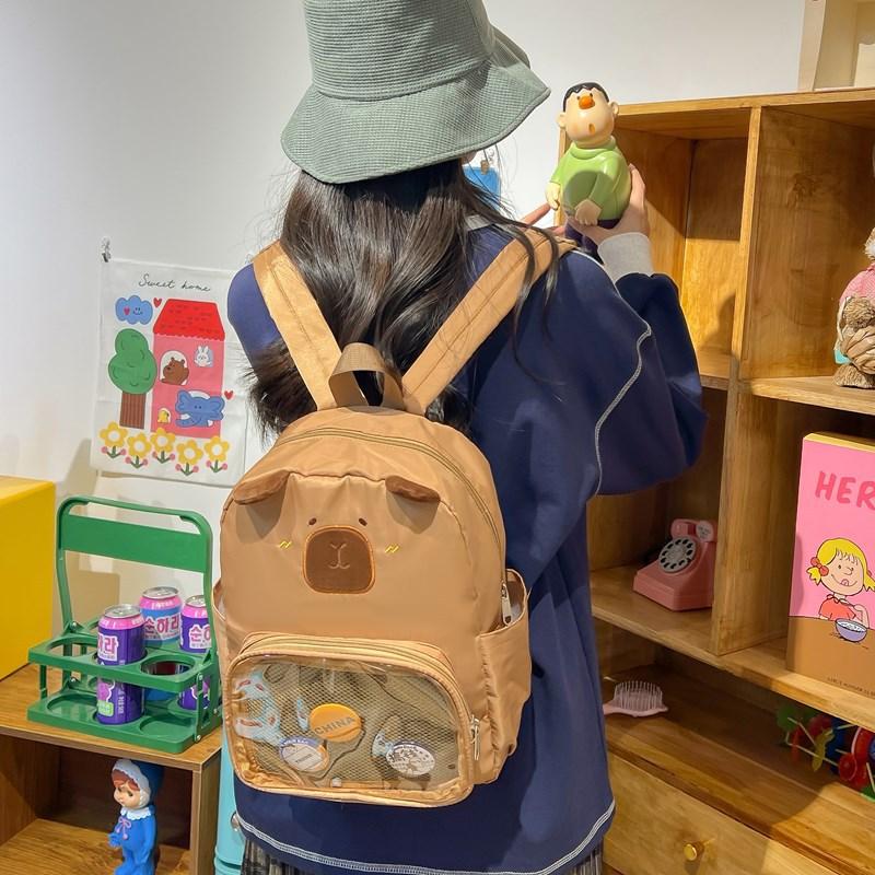 Школьный рюкзак новый милый мультяшный детский сад милый сокровище маленький рюкзак милый Ханхан поросенок личность сладкая крутая девочка шоппинг