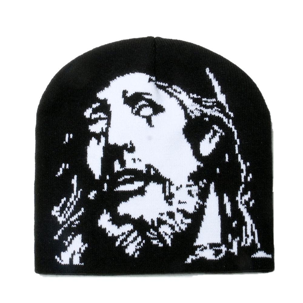 2025 новая жаккардовая вязаная шапка популярная головная шерстяная шапка модная уличная теплая шапка мужская и женская
