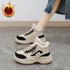 Women's Winter Snow Booties Anti-Slip Lace-Up Ankle Boots Warm PU Leather Chunky Platform Sneakers Shoes for Women Faux Fur Lining Walking Short Boots