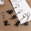 Black Cat Black Cat Keychain Cartoon Cute Black Cat Pendant  Couple Bag Hanging