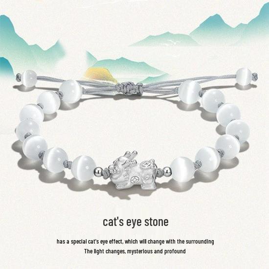 Парные браслеты из стерлингового серебра Пиксю: Мужские и женские бисерные жетоны любви - Идеально для Рождества