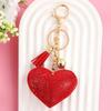 Rhinestone Heart Solid Color Bag Charm Keychain Key Ring Pendant Gift Backpack Wallet Pendant Small Gift Fashion Metal Bag Charm Travel Accessories
