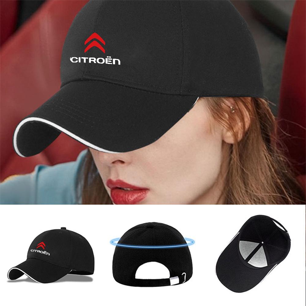 COMA5 1/2pcs Car Badge Peaked Cap Sports Sunshade Baseball Hat For Citroen C1 C2 C3 C4 C4L C5 C6 C7 VTS C-ELYSEE Berlingo Xsara Cactus