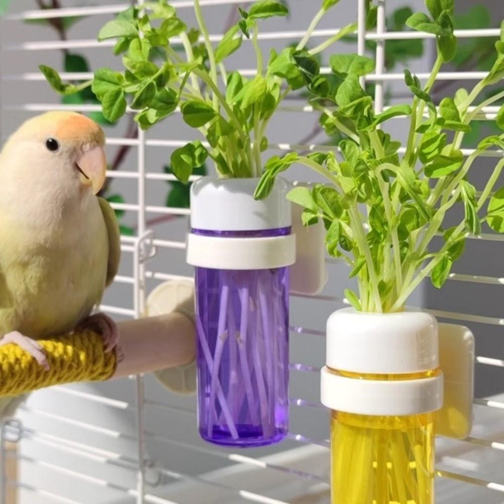 Water-Storage Parrot Hydroponic Plant Preserver Hanging Vegetable Water Feeder Budgie Cage